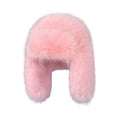 thumbnail image 2 of harmtty Women Winter Imitation Mink Lei Feng Hat Solid Color Plush Hat Thickened Warm Ski Coldproof Earflap Hat Pink, 2 of 8