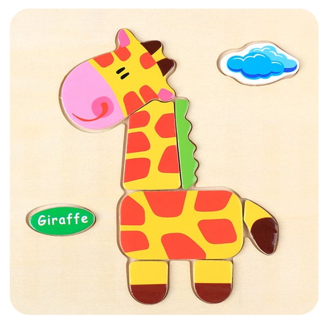 D Educational Wood Puzzle For Toddlers 3D Design Enhances Spatial Intelligence