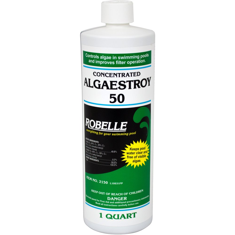 Robelle Concentrated Algaestroy 50 Swimming Pool Algaecide, 1Quart