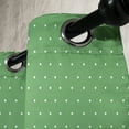 thumbnail image 4 of Ambesonne Green Grommet Curtain, 60s Retro Vintage Dots, 50" x 54", Green and White, 4 of 6