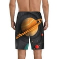 thumbnail image 4 of Lsque Solar System Paper Art Mens Sleep Pajama Shorts,Short Pajama Pants, Cotton Ultra-Soft Knit-Medium, 4 of 9