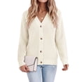 thumbnail image 2 of Fantaslook Knit Cardigan for Women Long Sleeve Open Front Sweaters Button Down Tops Casual Trendy Fall Outfits, 2 of 10