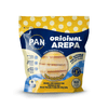 PAN Snack On Pre-Cooked White Corn Frozen Arepa. 6 Units or 23.28 oz. per box.