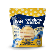 PAN Snack On Pre-Cooked White Corn Frozen Arepa. 6 Units or 23.28 oz. per box.