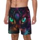 thumbnail image 1 of Fotbe Futuristic Cat Warrior Traje de Baño para Hombre – Shorts de Natación de Secado Rápido con Forro y Bolsillos-Medium, 1 of 6