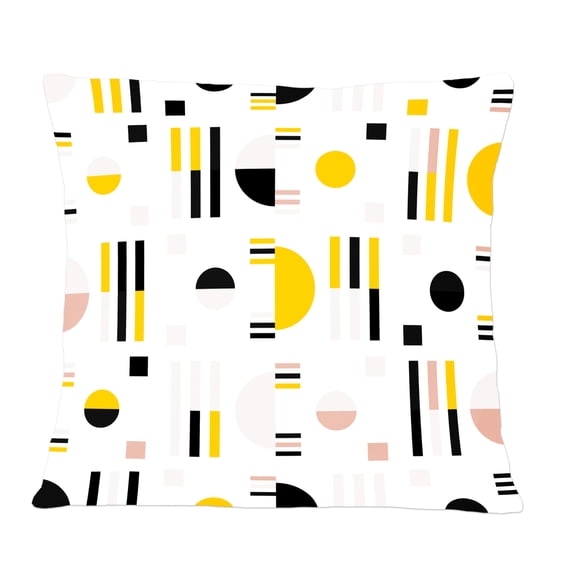 Designart Retro Geometric Design IX' Mid-Century Modern Throw Pillow - 12x20