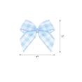 thumbnail image 2 of 80Pcs Mini Gingham Ribbon Bow 1" Checkered Fabric Satin Ribbon Bows for Craft DIY Hair Bow Sewing Blue and White, 2 of 5