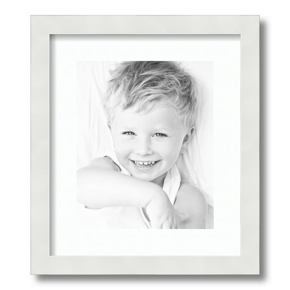 ArtToFrames 12.5x15" Matted Picture Frame with 8.5x11" Single Mat Photo Opening Framed in 1.25" Satin White Frame and 2" Super White Mat (FWM-3966-12.5x15)