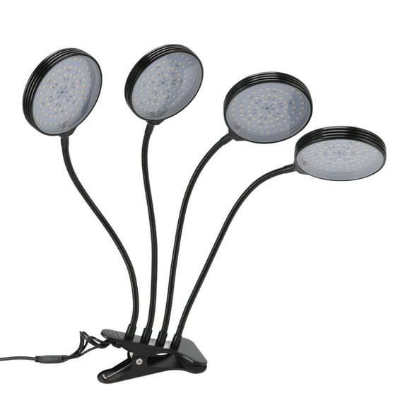 60W 4 Head LED Plant Growing Lights USB Power Supply Clip On Grow Lamp with 5 Dimmable Light Modes for Indoor Plants