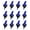 Blue, variant on Great Credentials Screen Liquor Bottle Pourer 12 Pourers (Smoke)