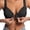 Black, variant on Women's Wireless Bra, Supportive Full Coverage Underwire Bra Front Closure Push-up Bra