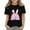 Black, variant on KAUOD Baby Girls Easter's Day T-Shirt Color Bunny Shirts Short Sleeve Tee for Toddler Girls Kids Cotton Tee Tops