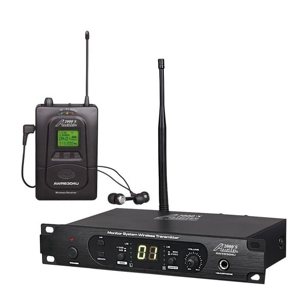 Sistema de monitorización intraural Audio2000'S AWM6304U de 100 frecuencias