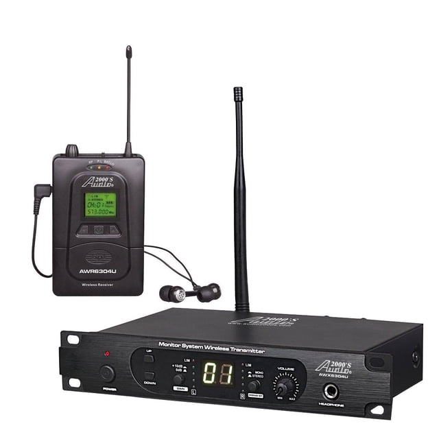 Sistema de monitorización intraural Audio2000'S AWM6304U de 100 frecuencias