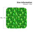 thumbnail image 2 of Pofeuu St Patrick's Day2 Print Coasters for Drinks, 4Pack PU Leather Coasters, Bar Drink Coasters for Tabletop Protection, Furniture from Damage-Square, 2 of 6