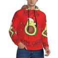 thumbnail image 2 of Wukai Avocado Merry Christmas Print Men Hoodies Fleece Sweatshirts Long Sleeve Sweaters Pullover Fall Outfits Winter Clothes-3X-Large, 2 of 7