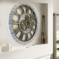 thumbnail image 6 of THE GEARS CLOCK Wall Clock with Real Moving Gears AM-LI_ 24 in Round Silver-Grey, 6 of 8