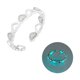 thumbnail image 1 of Joyería de plata fluorescente Anillo Anillo para Mujeres Corazón Anillo Abierto Anillos Ajustable Anillos de Corazón, 1 of 3