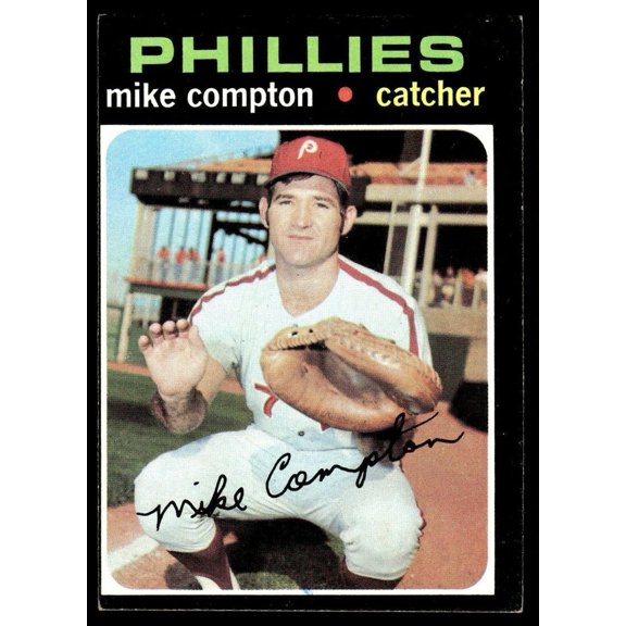 1971 Topps Baseball Mike Compton RC #77 Philadelphia Phillies EX