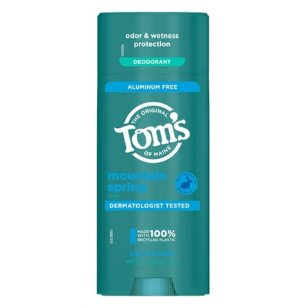 Toms Deodorant Stick Mountain Spring Aluminum-Free 3.25 Ounce (Pack of 2)