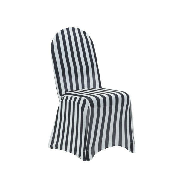 Your Chair Covers Stretch Spandex Banquet Chair Cover Black And White Striped For Wedding Party Birthday Patio Etc Walmart Com Walmart Com