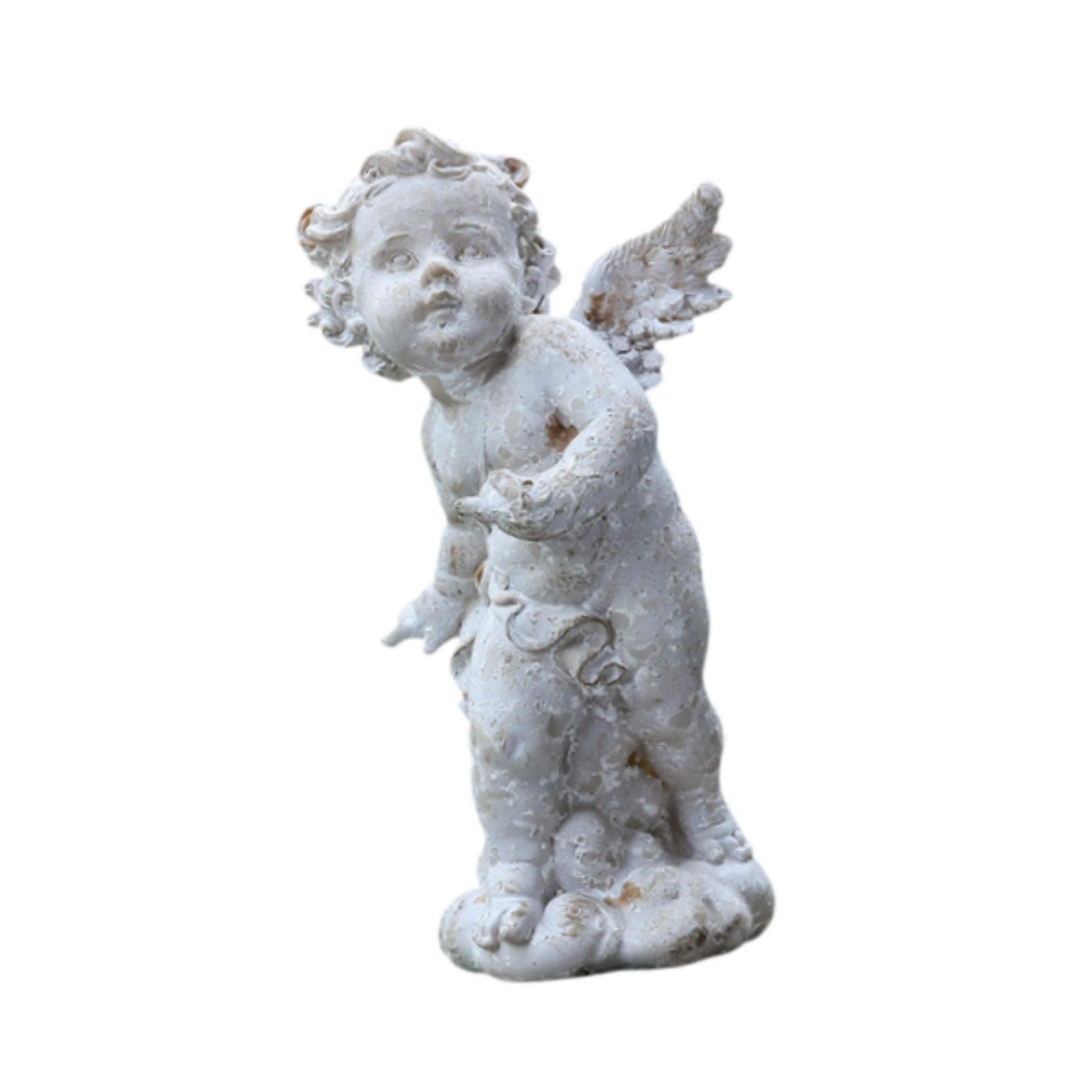 MAGIDEAL Angel Garden Statue Sculpture European Vintage Outdoor Statue for Poolside A