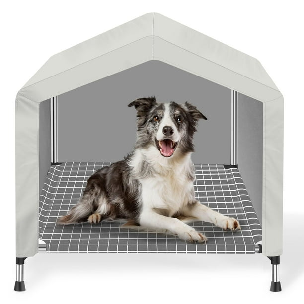 Casa Elevada para Perros Dopliv con Tienda Impermeable para Mascotas Medianas