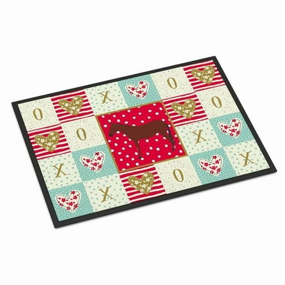 Hinny Horse Donkey Love Indoor or Outdoor Mat 24x36