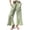 Light Green, variant on Women's Checkered Wide Leg Long Pants, High Waist Casual Trousers with Ruffle Hem, Loose Fit Summer Home Vacation Style Pants for Daily Wear Black L