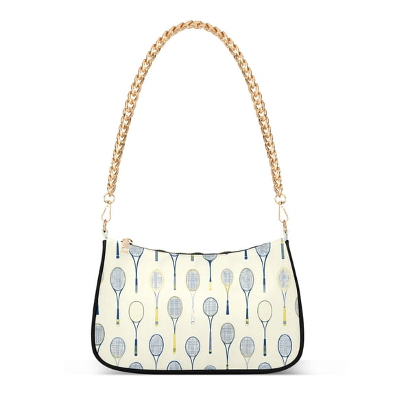 Print Tote Bag for Women Tennis Shoulder Bag Shoulder Handbags Chain Strap