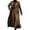 Brown, variant on Mens Full Length Trench Coat Notch Lapel Long Jacket Casual Double Breasted Overcoat Fall Winter Wool Pea Coats with Pockets