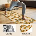 thumbnail image 4 of Beige Sunflower Cluster Pattern Hot Yoga Mat Towel Non Slip for Hot Yoga - Quick-Drying Yoga Mat Cover with 4 Corner Pockets with Travel Bag - Hot Yoga Towel Non Slip 70"x26", 4 of 6