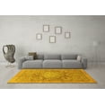 thumbnail image 3 of Ahgly Company Machine Washable Indoor Rectangle Abstract Yellow Modern Area Rugs, 2' x 5', 3 of 4