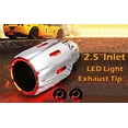 thumbnail image 7 of 2.5'' Inlet Exhaust Tips Stainless Steel Muffler Car Exhaust Tail Pipe Modification Luminous Tube With Red Flame LED light 89mm(3.5in) Outlet, 7 of 7