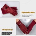 thumbnail image 4 of qolati Womens Winter Faux Suede Gloves Windproof Touchscreen Soft Lining Driving Glove Cold Weather Warm Thermal Elastic Mittens Texting Gloves, 4 of 6
