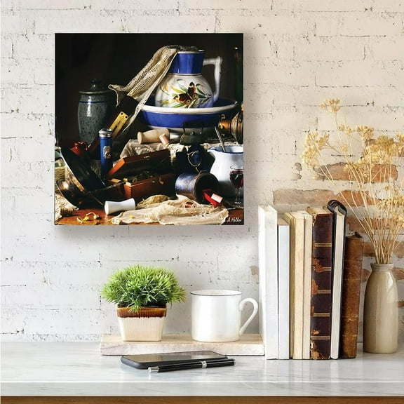 Antiques by photographer Steven A. Heller - 14"x14" Canvas Artwork - Multi-Color 14 x 14