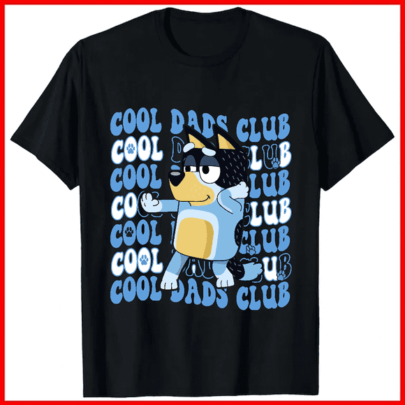 T-Shirt Unisexe Bluey Inspiré Cool Papa Club Animation Graphique Citation Design M10192, jusqu'à Taille 5TG