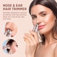 thumbnail image 3 of VG VOGCREST Facial - Removedor de vello de nariz para mujeres: Afeitadora facial eléctrica sin dolor 2 en 1 y recortadora de nariz - Herramienta de depilación recargable para cara, nariz, oreja, meloc, 3 of 5