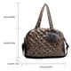 thumbnail image 5 of Bolsos de mensajero de algodón acolchado de otoño, bolso de mano informal con pompón para mujer (caqui), 5 of 8