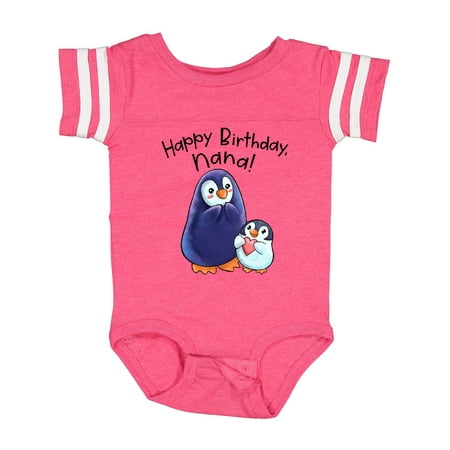 

Inktastic Happy Birthday Nana!- Cute Penguins Gift Baby Boy or Baby Girl Bodysuit