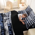 thumbnail image 5 of Manfei Blue Gray US Flag 7pcs Queen Bedding,Grunge Camouflage Bedding Comforter Set Queen,Black Reversible, 5 of 7