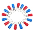 thumbnail image 4 of 400 piezas 16-14 AWG Conector de cable rojo azul Terminal de horquilla aislado n.º 4, 4 of 4