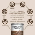 thumbnail image 5 of Designer Wellness, Designer Whey, Natural 100% Whey Protein Powder with Probiotics, Fiber, and Key B-Vitamins for Energy, Gluten-Free, Gourmet Chocolate, 12oz, 5 of 9