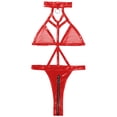 thumbnail image 1 of Lencería sexy de una pieza para mujer Ahueca hacia fuera la tentación Babydoll Ropa interior Ropa de dormir Malla de cuero de imitación Cremallera Ropa interior Fridja  nalpqowj38869, 1 of 5