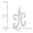 thumbnail image 4 of 925 Sterling Silver Solid Polished Stamped Letter Name Personalized Monogram Initial K Charm 20x12mm Wide Pendant Neckla, 4 of 4