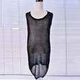 thumbnail image 2 of Guardurnaity Vestido de playa de fibra acrílica para mujer, reemplazo de malla de Color sólido, chaleco transpirable elegante para exteriores para niñas y Vestidos Negro Guardurnaity AP016558-01, 2 of 6