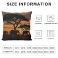 thumbnail image 5 of ONETECH Throw Pillow Cover Case African Animal Elephants Family Walk Sunset,Soft Pillow Case for Decorative Bedroom/Livingroom/Sofa/Farm House,Couch Pillow Cushion Covers, 5 of 5