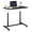 Black, variant on Standing Desk Mobile Height Adjustable, Compact Sit-Stand Desk with Lockable Casters, Ergonomic Rolling Laptop Table for Home Office - Espresso