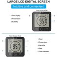 thumbnail image 3 of Reloj de baño, reloj de temperatura y humedad con pantalla LCD, reloj despertador digital resistente al agua, control táctil ℃/℉, cuenta regresiva de temperatura de humedad kaili Sencillez, 3 of 5