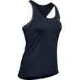 thumbnail image 6 of Under Armour Womens Knockout Tank Top Midnight Navy 410/White Large, 6 of 6